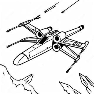 X Wing In Battle Coloring Page 60303-48528