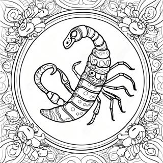 Scorpio Zodiac Sign Coloring Page 60352-48566