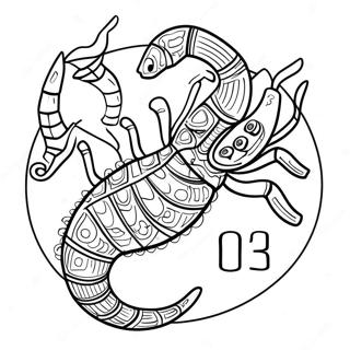 Scorpio Zodiac Sign Coloring Page 60352-48567