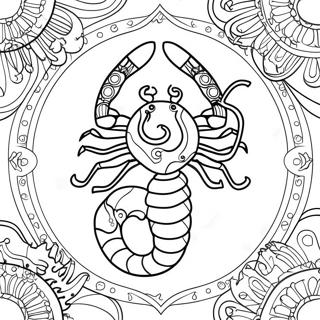 Scorpio Zodiac Sign Coloring Page 60352-48568