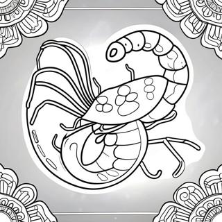 Elegant Scorpio Constellation Coloring Page 60353-48573