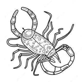 Elegant Scorpio Constellation Coloring Page 60353-48574