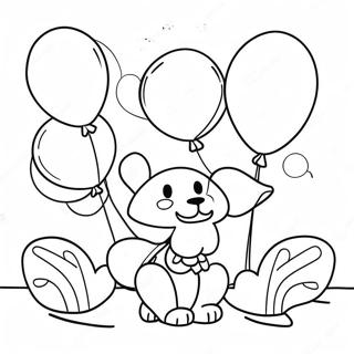 Boj With Colorful Balloons Coloring Page 60363-48577