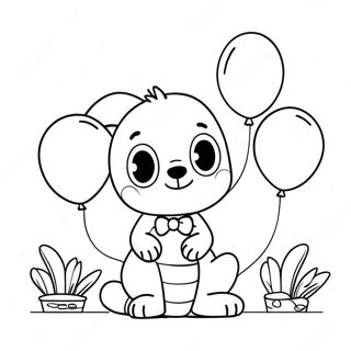 Boj With Colorful Balloons Coloring Page 60363-48578