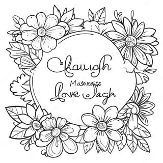 Live Laugh Love Coloring Pages