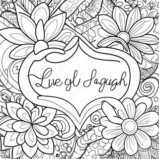 Live Laugh Love Inspirational Quote Coloring Page 60372-48586