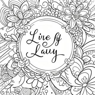 Live Laugh Love Inspirational Quote Coloring Page 60372-48588