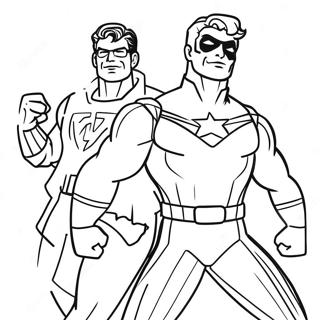 Captain Man And Kid Danger Coloring Pages