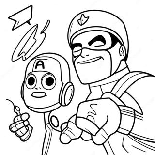 Captain Man And Kid Danger Coloring Page 60412-48610