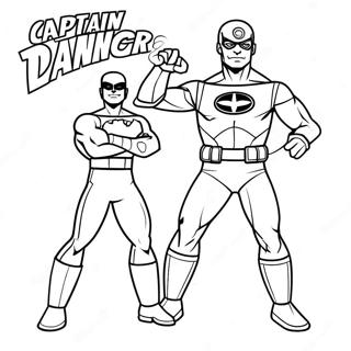 Captain Man And Kid Danger Coloring Page 60412-48612