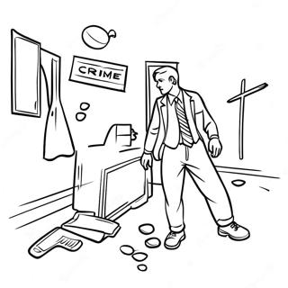 Crime Scene Coloring Pages