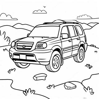 Honda Pilot Adventure Coloring Page 60513-48700