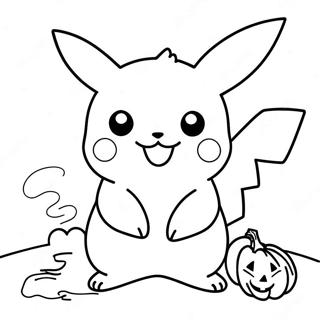 Halloween Pikachu Coloring Pages