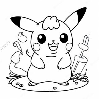 Halloween Pikachu Coloring Page 6051-4990