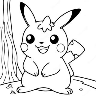 Halloween Pikachu Coloring Page 6051-4992