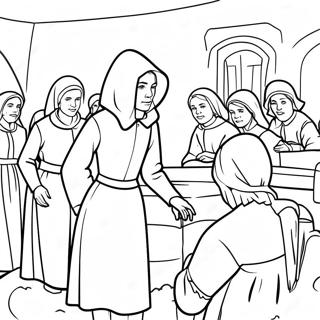 Salem Witch Trials Historical Scene Coloring Page 60522-48702