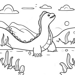 Loch Ness Monster Coloring Pages