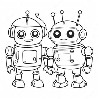 Cute Robot Friends Coloring Page 60553-48727