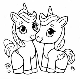 Baby Unicorns Coloring Pages