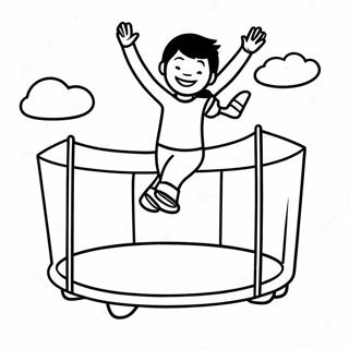 Trampoline Coloring Pages