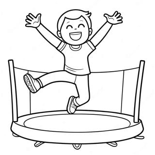 Trampoline Fun Coloring Page 60582-48746