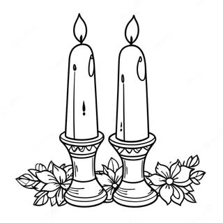 Shabbat Candles Coloring Page 60592-48760