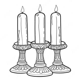 Beautiful Shabbat Candles Coloring Page 60593-48763