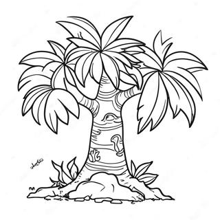 Colorful Chicka Chicka 123 Tree Coloring Page 60603-48776