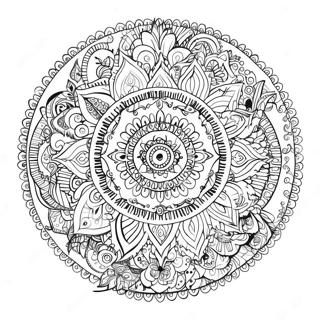 Intricate Animal Mandala Coloring Page 60632-48800