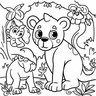 Detailed Jungle Animals Coloring Page 60633-48791