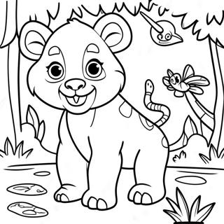 Detailed Jungle Animals Coloring Page 60633-48792