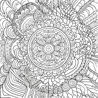 Easy Mindfulness Mandala Coloring Page 60642-48795