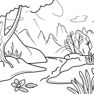 Calming Nature Scene Coloring Page 60643-48808