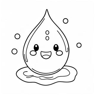 Cute Water Droplet Coloring Page 60723-48865