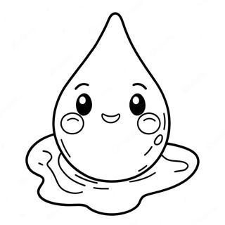 Cute Water Droplet Coloring Page 60723-48866