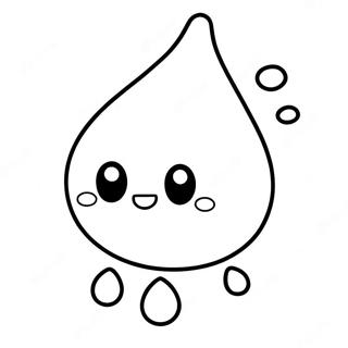 Cute Water Droplet Coloring Page 60723-48868