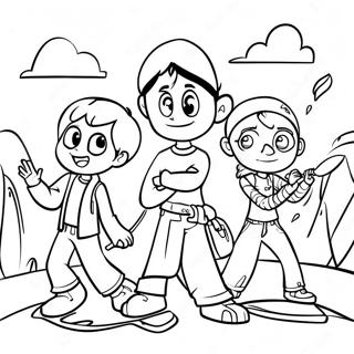 Craig And Friends Adventure Coloring Page 60753-48889