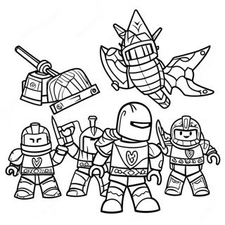 Epic Nexo Knights Battle Coloring Page 60763-48897