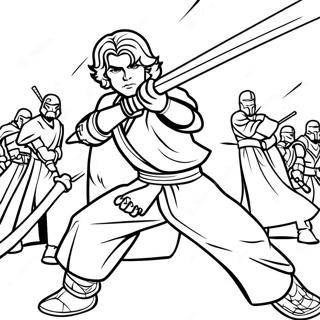 Anakin Skywalker In Epic Battle Coloring Page 60773-48905