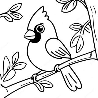 Realistic Cardinal Coloring Pages