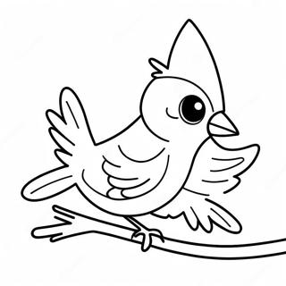 Colorful Cardinal In Flight Coloring Page 60783-48914