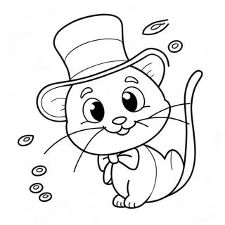 Cat In The Hat Fish Coloring Pages