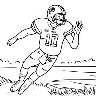 Joe Burrow In Action Coloring Page 6082-5027