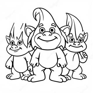 Colorful Trolls In Trollstopia Coloring Page 60833-48953