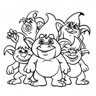 Colorful Trolls In Trollstopia Coloring Page 60833-48954