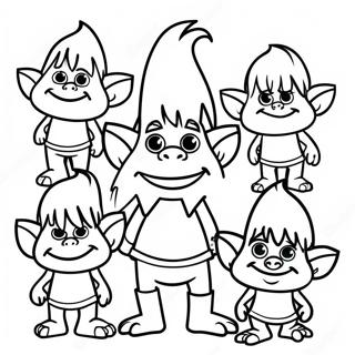 Colorful Trolls In Trollstopia Coloring Page 60833-48956