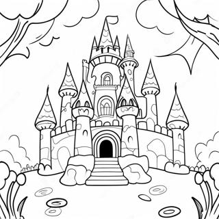 Creepy Grimm Fairy Tales Castle Coloring Page 60863-48980