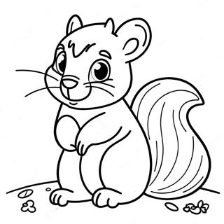 Cute Cartoon Squirrel Coloring Page 60873-48986