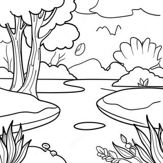 Calm Nature Scene Coloring Page 60882-48996