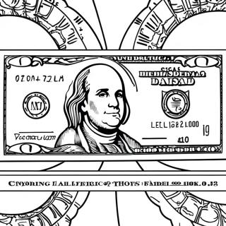 Dollar Bill Coloring Page 60892-50322